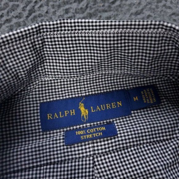 Polo Ralph Lauren Cotton Stretch Check Button Shirt Multicolor Mens M Medium - Picture 2 of 7